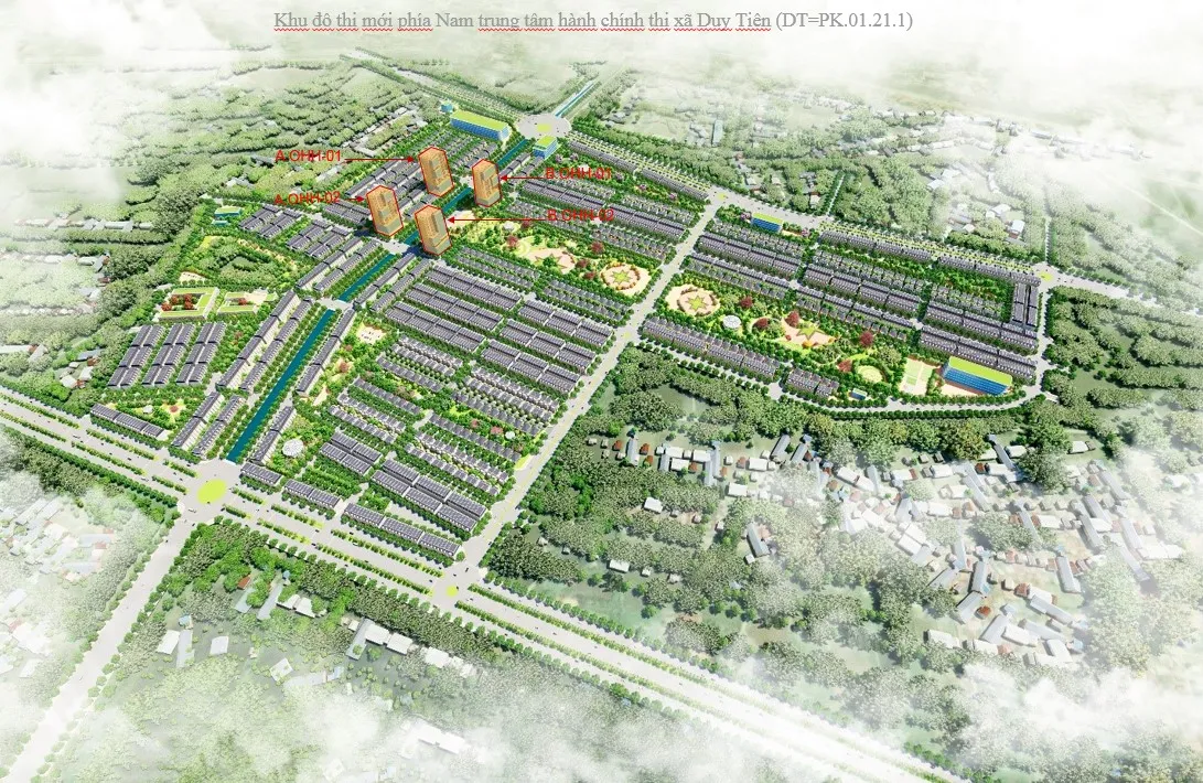 Thi tuyển phương án thiết kế kiến trúc công trình Nhà ở chung cư hỗn hợp thuộc Dự án Khu đô thị mới phía Nam trung tâm hành chính thị xã Duy Tiên (DT-PK.01.21.01) tại Phường Đồng Văn, phường Duy Tiên, tỉnh Ninh Bình